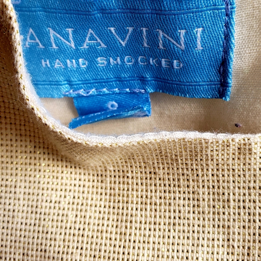 Gorgeous Anavini Hand Smocked Gold Dress